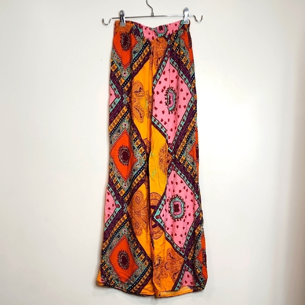 Vibrant Multicolor Bohemian Maxi‎ Pants